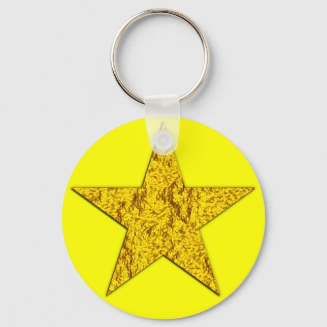 Star (gold nugget) keychain (Front)