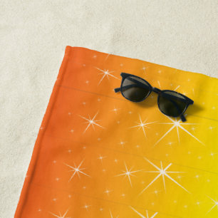 Star Gold Pattern Beach Towel