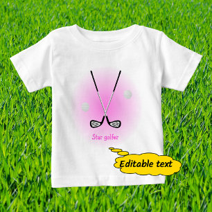 Star golfer custom name baby T-Shirt