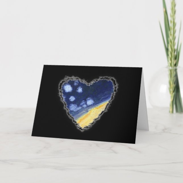 Star Heart Valentine Romance Love Card (Front)