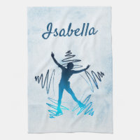 Star ice Skater Towel blade gradient blue