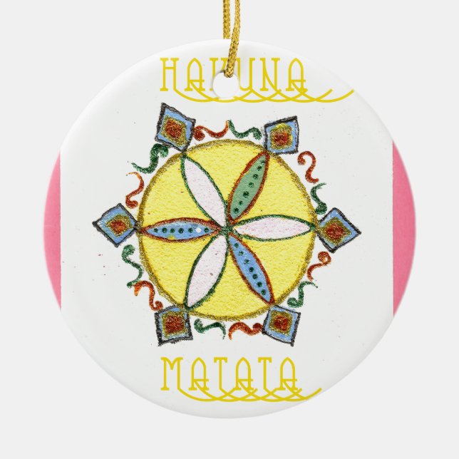 Star in the Making Hakuna Matata Ceramic Ornament (Front)