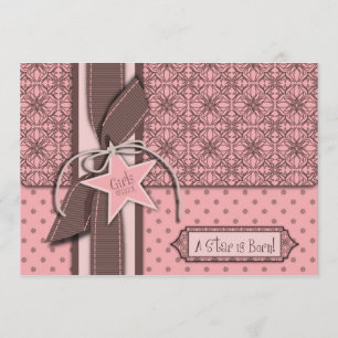 Star is Born Girl Baby Shower Invitation