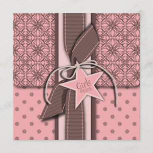 Star is Born Girl Baby Shower Invitation Square