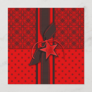 Star is Born Red Baby Shower Invitation Square