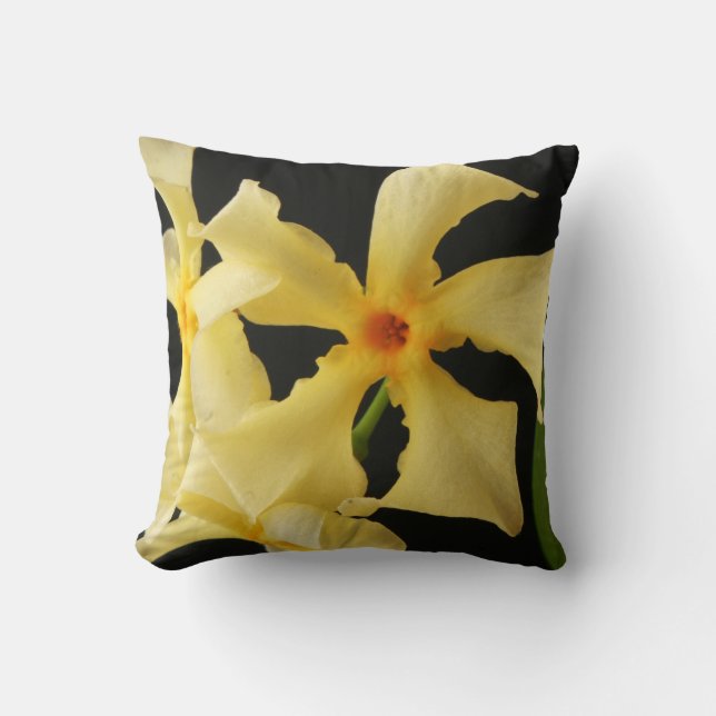 Star Jasmine Flower tpcnm Throw Pillow (Front)
