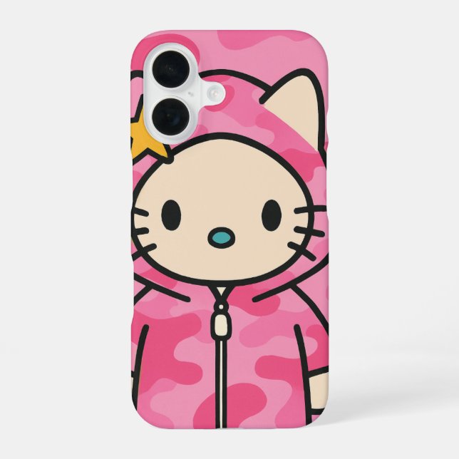 Star Kitty Phone Case – Cute Cat Character in Pink (Back)