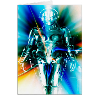 Star Light Robot Greeting Card