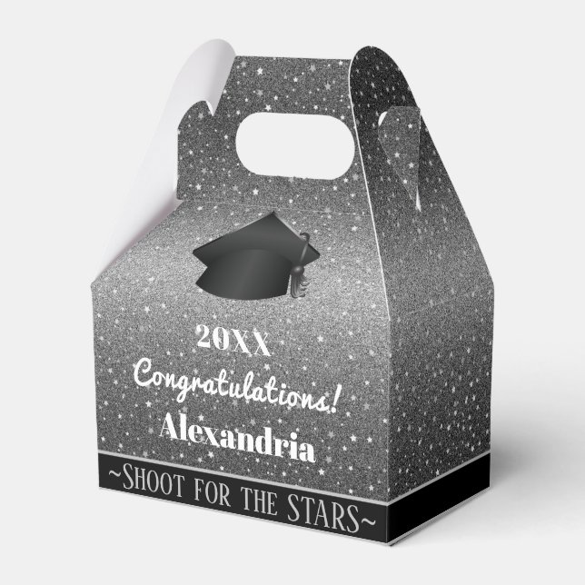 Star Light Sky Graduation Party Favor Box (Front Side)