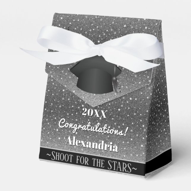 Star Light Sky Graduation Party Favor Box (Front Side)