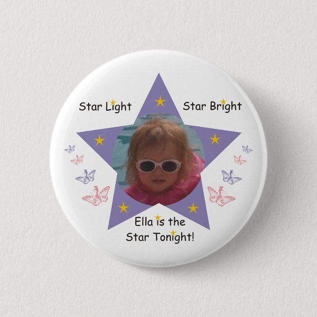 Star Light, Star Bright 2 Inch Round Button (Front)