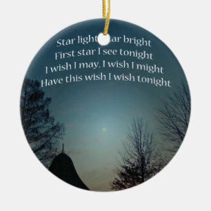 Star Light Star Bright Ceramic Ornament