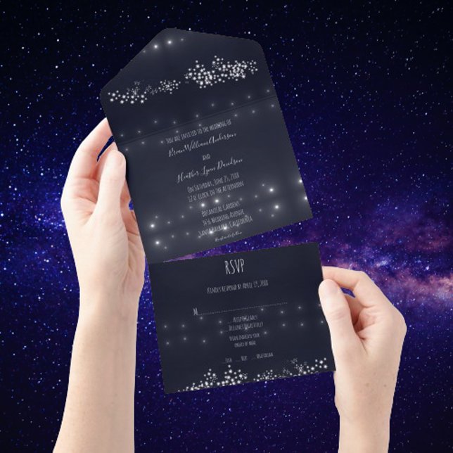 Star Light Wedding All In One Invitation (Star Light Wedding All in One Invite)