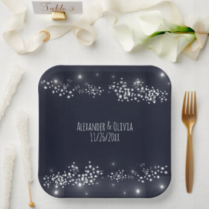 Star Light Wedding Shower Paper Plates