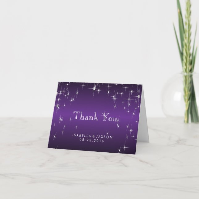 Star Lights in Metallic Purple - Thank You (Front)