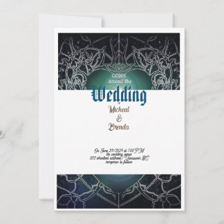 Star Liight Rose Wedding Invitation