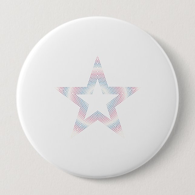 star logo on buton 4 inch round button (Front)