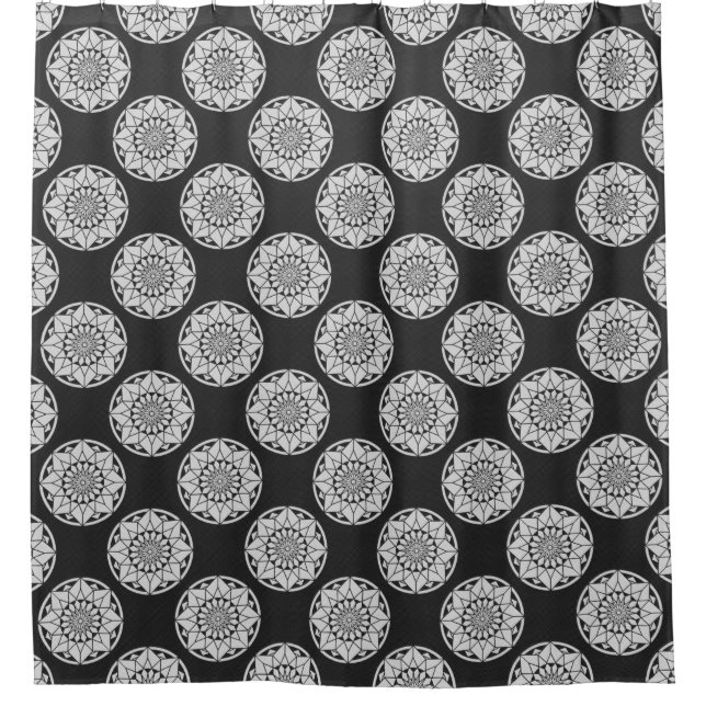 Star Mandala knitting black & white (Front)