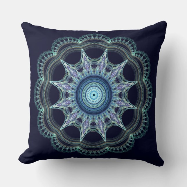 Star mandala throw pillow (Front)