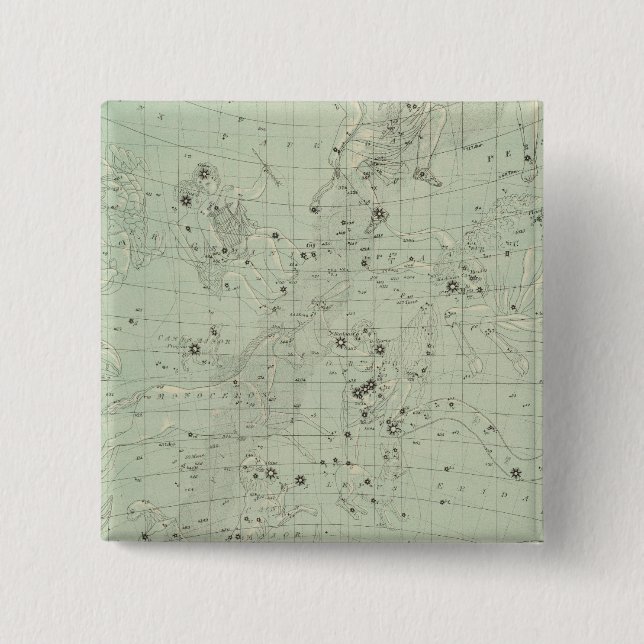 Star map 2 inch square button (Front)