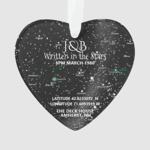 Star Map and Photo Ornament
