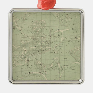 Star map metal ornament