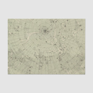 Star map of North polar region Tissue Paper