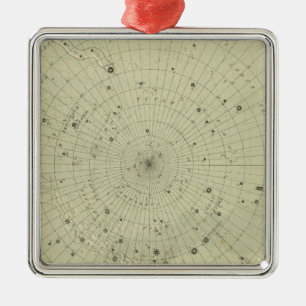 Star map of South polar region Metal Ornament