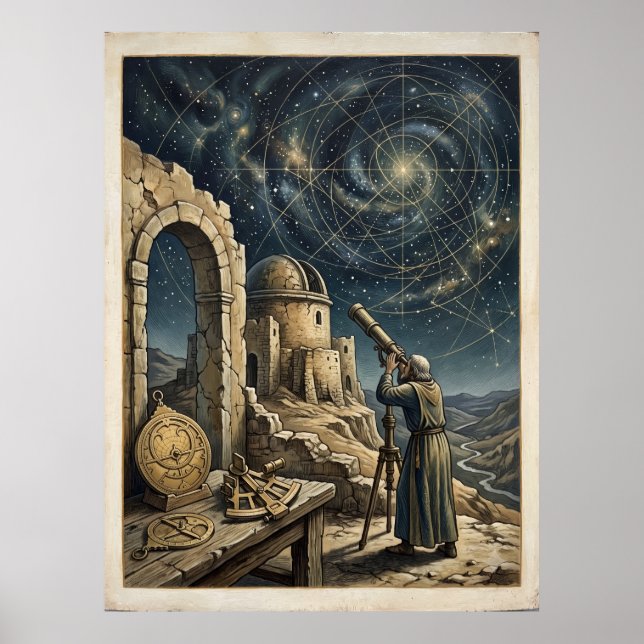 Star Map of the Seeker Spiritual Astrology Poster (Front)