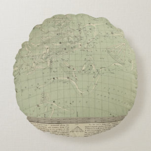 Star map round pillow