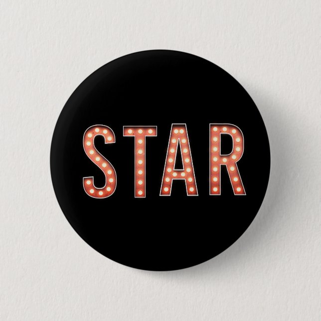 STAR Marquee Lights   2 Inch Round Button (Front)