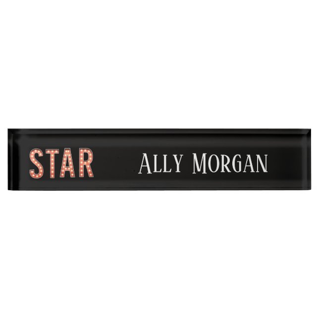 STAR Marquee Lights Personalized Nameplate (Front)