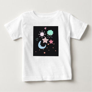Star Moon cloud sun heart cute Baby T-Shirt