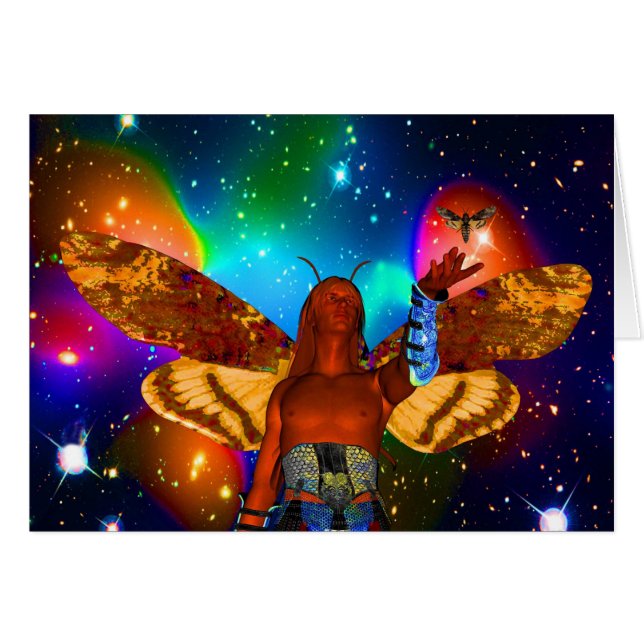Star Moth Greeting Cards (Front Horizontal)