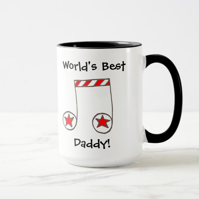 Star Musical Note World's Best Daddy Gift Mug (Right)
