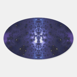Star Night Oval Sticker