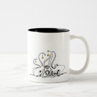Star Octopodes Two-Tone Coffee Mug