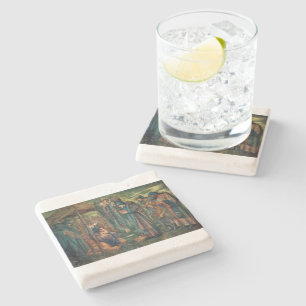 Star of Bethlehem (by Edward Burne-Jones) Stone Coaster