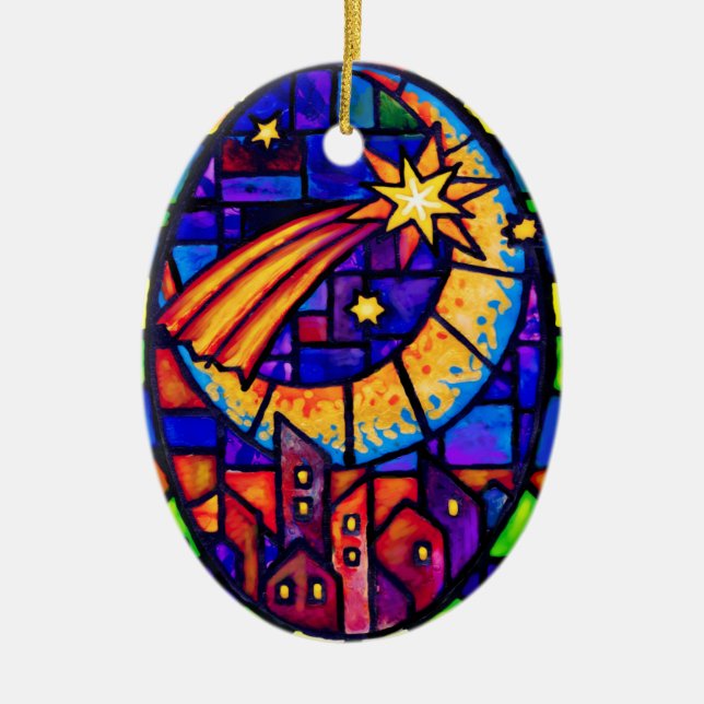 Star of Bethlehem Ceramic Ornament (Front)