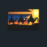 Star of Bethlehem, Christ is Born, Canvas Print<br><div class="desc">Star of Bethlehem,  three wisemen on camels,  scenic Christmas illustration.</div>