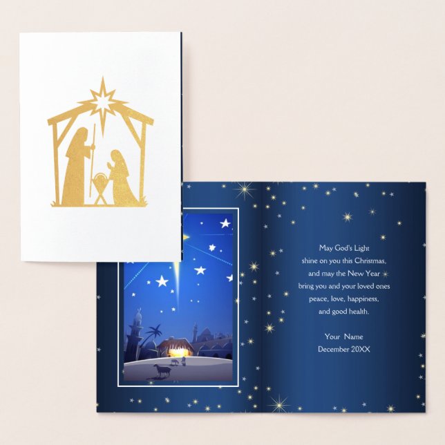 Star of Bethlehem Luxe Véritable Foil Cartes de No (Affichage)