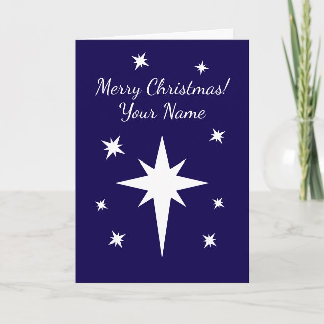 Star of Bethlehem personalized Christmas Card (Front)