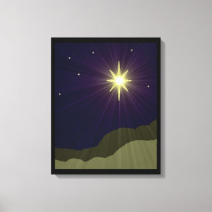 Star of Bethlehem Wrapped Canvas