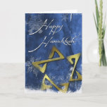 Star of Daivd and Snowflakes Holiday Card<br><div class="desc">A painting of snowflakes and the Star of David for Hanukkah.</div>