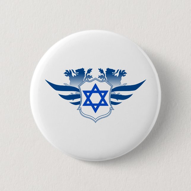 Star of David 2 Inch Round Button (Front)