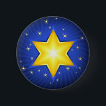 Star of David 2 Inch Round Button<br><div class="desc">Star of David Jewish religion Hanukkah digital art illustration</div>