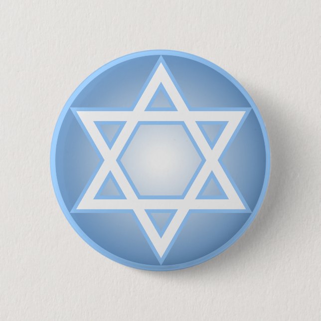 Star of David 2 Inch Round Button (Front)