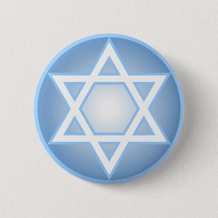 Star of David 2 Inch Round Button