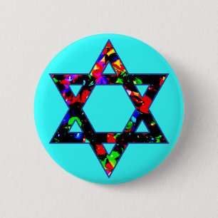 Star of David 2 Inch Round Button