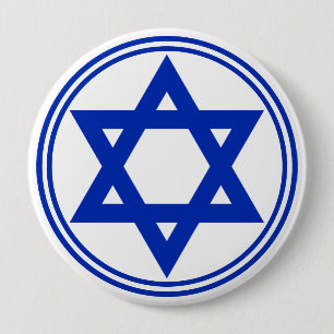Star of David 4 Inch Round Button